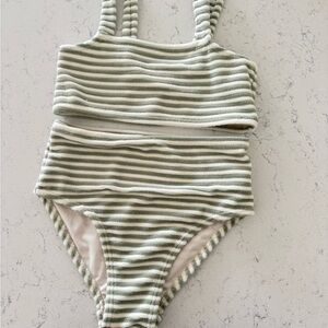 Rylee and Cru Striped Two-Piece Swimsuit